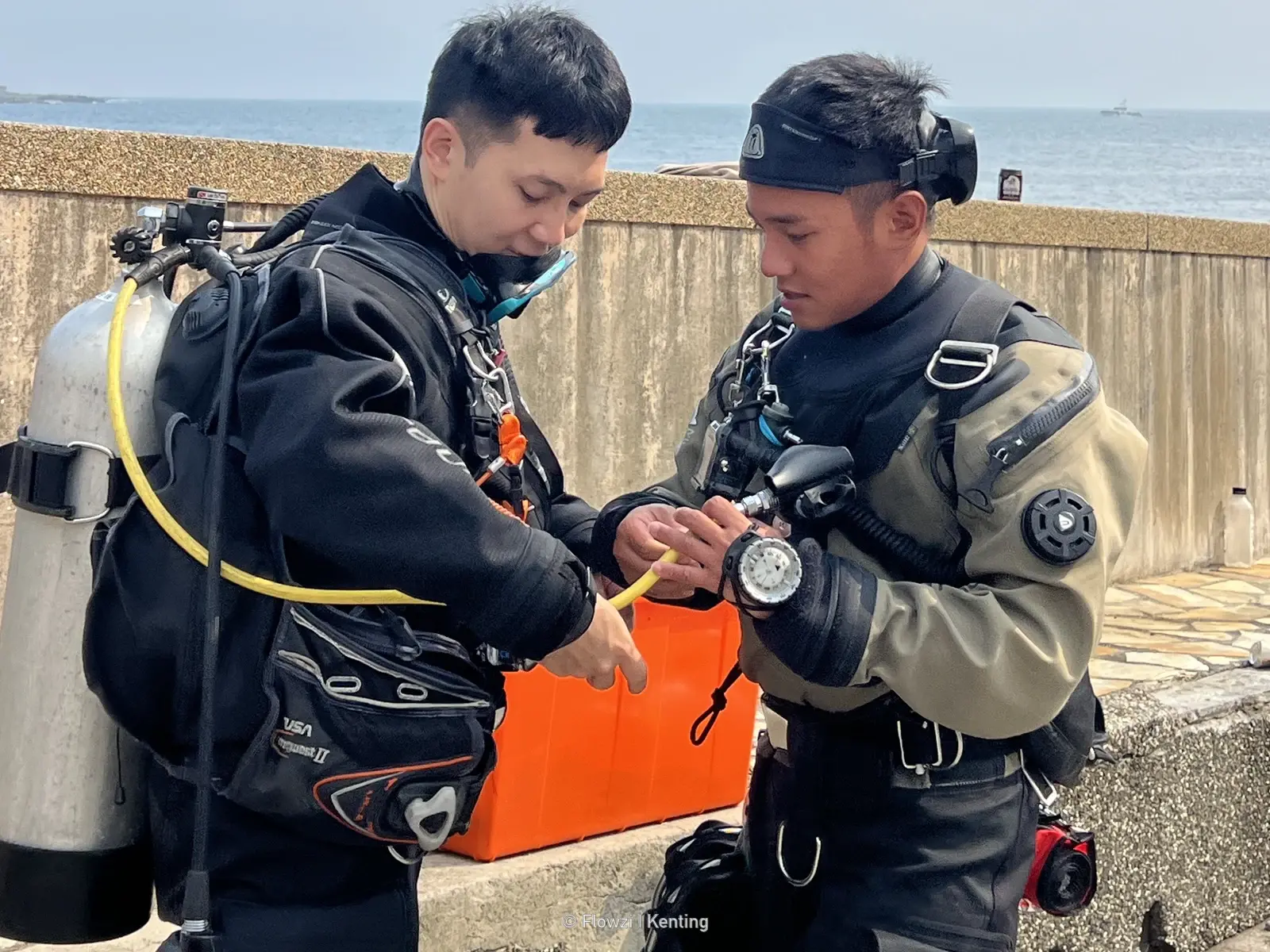PADI乾式防寒衣潛水員專長課程教學實況
